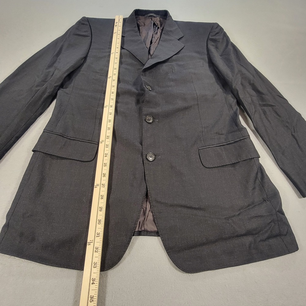Ermenegildo Zegna Wool Blazer Charcoal Gray 3 Button Sport Coat Jacket Men's 42R - Picture 7 of 16